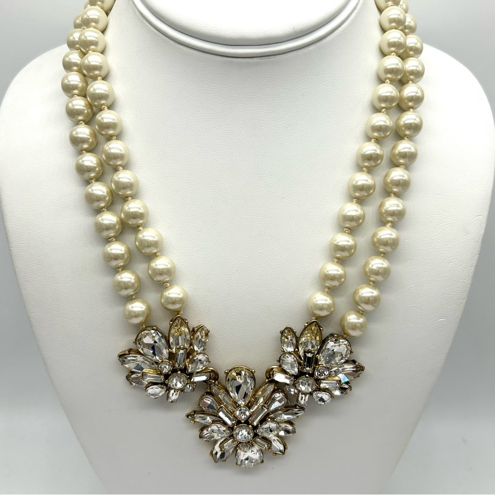 J. Crew Pearl Jeweled Cluster Necklace